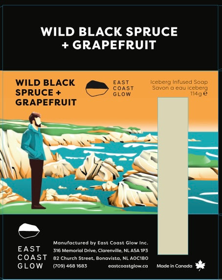 Wild Black Spruce + Grapefruit Iceberg Infused Soap~